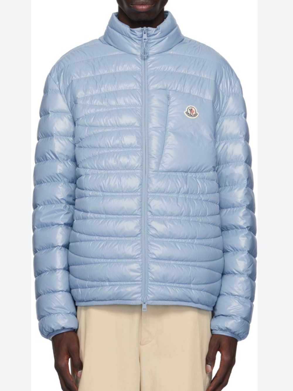 Moncler Light Blue Quilted Down Puffer Jacket